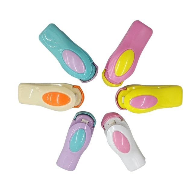 Kitchen Accessories Tools Mini Portable Food Clip Heat Sealing Machine Sealer Hand Pressure Heat Sealer Snack Bag Mini Gadgets