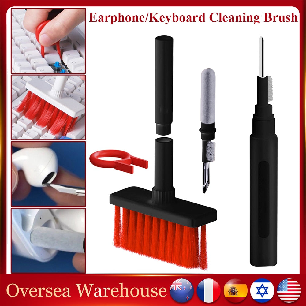 Wireless Bluetooth-compatible Earphone Cleaner Pen Kit Headphone Cleaning Brush for Airpods Headset Keyboard Cleaning Tools